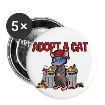 Opossum Design for Possum Fans and Opossum Fans - Buttons large 2.2''/56 mm (5-pack) - white - Front