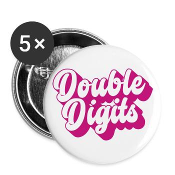 Cadeau d’anniversaire 10 ans, 10 ans, pour garçons et filles - Lot de 5 grands badges (56 mm) - blanc - Devant
