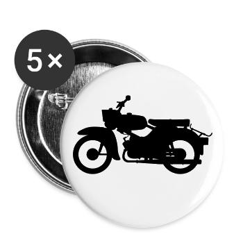 Simson Sparrowhawk / Hawk Silhouette - Buttons large 2.2''/56 mm (5-pack) - white - Front