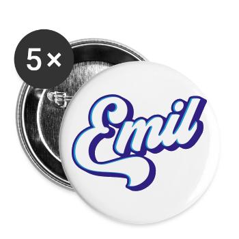 Emil | Couleurs changeantes - Lot de 5 grands badges (56 mm) - blanc - Devant