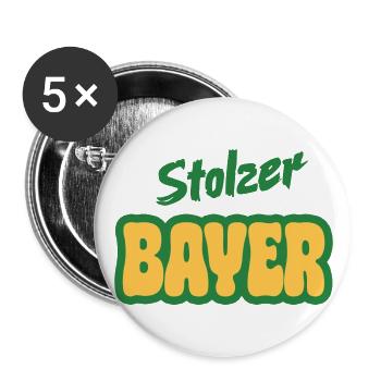 Stolzer Bayer - Buttons groß 56 mm (5er Pack) - Weiß - Vorne