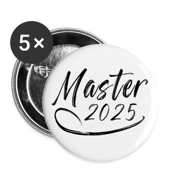Master 2025 - Buttons groß 56 mm (5er Pack) - Weiß - Vorne