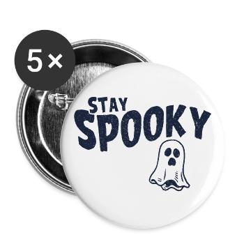 Stay Spooky Halloween Ghost - Buttons large 2.2''/56 mm (5-pack) - white - Front