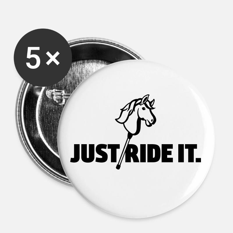 Just ride it - Buttons large 2.2''/56 mm (5-pack) - white