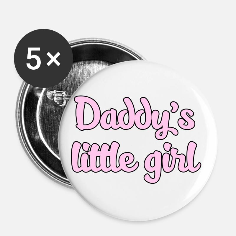 Daddy - Buttons large 2.2''/56 mm (5-pack) - white
