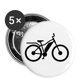 ebike fahrrad - Buttons groß 56 mm (5er Pack) - Weiß - Vorne