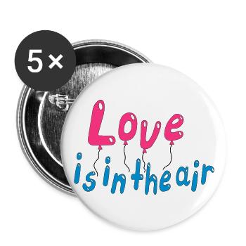 L’amour est dans l’air - Lot de 5 grands badges (56 mm) - blanc - Devant