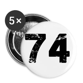 74 number jersey - Buttons large 2.2''/56 mm (5-pack) - white - Front