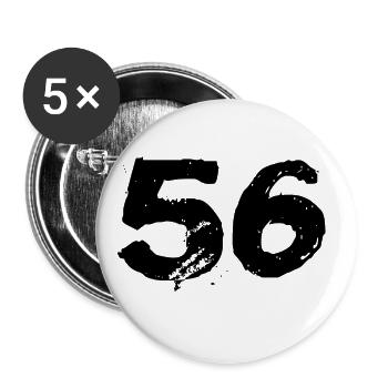 56 Number jersey - Buttons large 2.2''/56 mm (5-pack) - white - Front