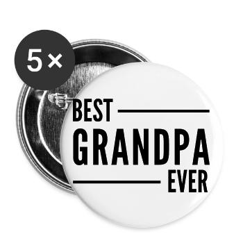 BESTER OPA ALLER ZEITEN. OPA GESCHENK - Buttons groß 56 mm (5er Pack) - Weiß - Vorne
