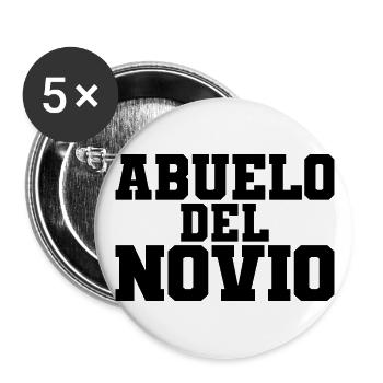 Abuelo del Novio Groom's Grandpa Wedding Gift - Buttons large 2.2''/56 mm (5-pack) - white - Front