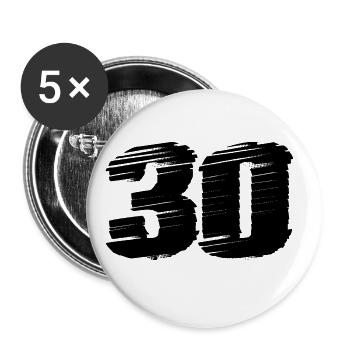 Maillot 30 Numéro - Lot de 5 grands badges (56 mm) - blanc - Devant