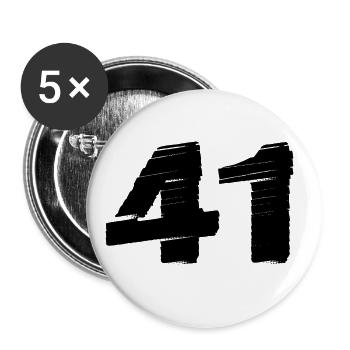 41 Number jersey - Buttons large 2.2''/56 mm (5-pack) - white - Front