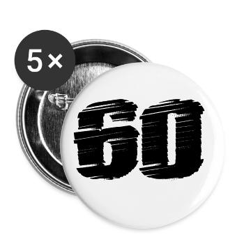 Maillot 60 numéros - Lot de 5 grands badges (56 mm) - blanc - Devant