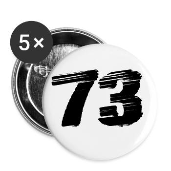 73 Zahl Trikot - Buttons groß 56 mm (5er Pack) - Weiß - Vorne