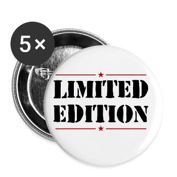 Limited Edition Slogan - Buttons large 2.2''/56 mm (5-pack) - white - Front