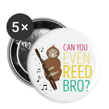 Fagottist Design für Holzbläser Orchestra - Buttons groß 56 mm (5er Pack) - Weiß - Vorne