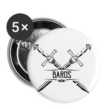 Citation Larper pour les jeux de rôle GN et fantastiques - Lot de 5 grands badges (56 mm) - blanc - Devant