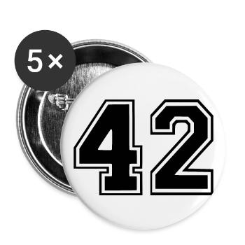 42 - Buttons large 2.2''/56 mm (5-pack) - white - Front