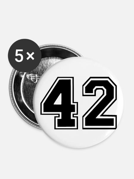 42 - Buttons groß 56 mm (5er Pack) - Weiß