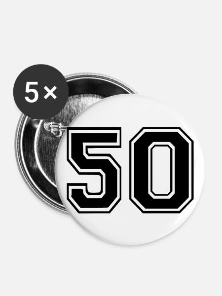 50 - Buttons groß 56 mm (5er Pack) - Weiß