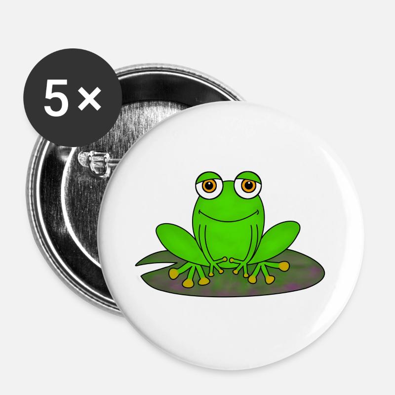 frog - Buttons large 2.2''/56 mm (5-pack) - white