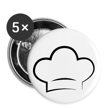 Desserts, Cakes, Bakery Chef's Hat Chef - Buttons large 2.2''/56 mm (5-pack) - white - Front