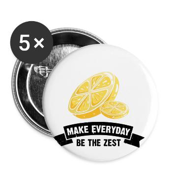 Lemon Design Lemonades Stand Boss Vente de citron - Lot de 5 grands badges (56 mm) - blanc - Devant