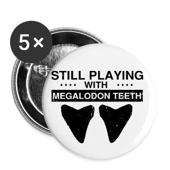 Fossil Archaeology Design Fossils Fossil Hunters - Buttons large 2.2''/56 mm (5-pack) - white - Front
