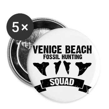 Conception de l’archéologie fossile Fossiles Chasseurs de fossiles - Lot de 5 grands badges (56 mm) - blanc - Devant
