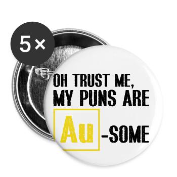 Gold Digger Gold Panning Gold Mining Designs - Buttons large 2.2''/56 mm (5-pack) - white - Front
