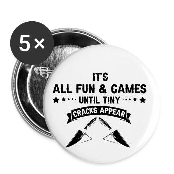 Concrete builder design for construction workers and construction site - Buttons large 2.2''/56 mm (5-pack) - white - Front
