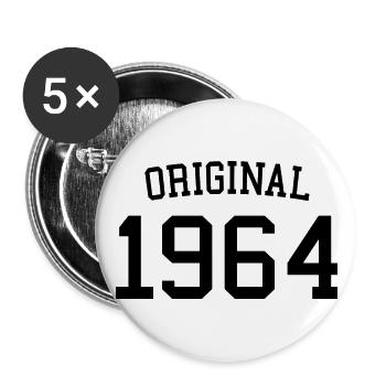 Original 1964 60e anniversaire hommes femmes 60 ans - Lot de 5 grands badges (56 mm) - blanc - Devant