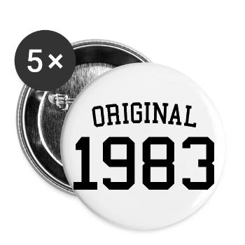Original 1983 - 40 Years Old, 40th Birthday Gift - Buttons large 2.2''/56 mm (5-pack) - white - Front