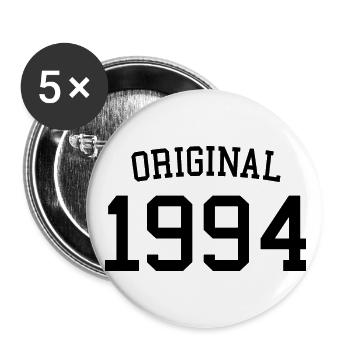 Original 1994 30. Geburtstag Männer Frauen 30 Jahre alt - Buttons groß 56 mm (5er Pack) - Weiß - Vorne