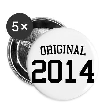 Original 2014 - 9 ans, 9e anniversaire enfants - Lot de 5 grands badges (56 mm) - blanc - Devant