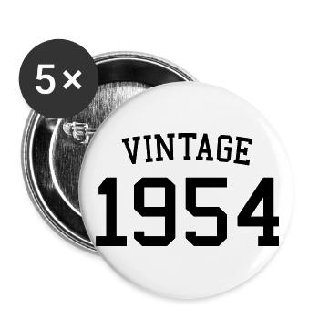 Vintage 1954 70th Birthday Men Women 70 Years Old - Buttons large 2.2''/56 mm (5-pack) - white - Front