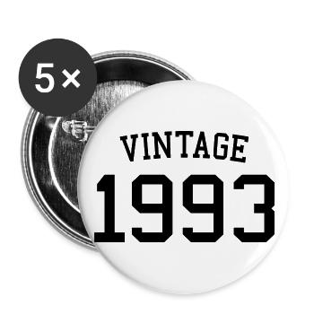 Millésime 1993 - 30 ans, cadeau 30e anniversaire - Lot de 5 grands badges (56 mm) - blanc - Devant