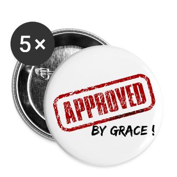 Best Received – 2 Cor/10:18 - Buttons groß 56 mm (5er Pack) - Weiß - Vorne