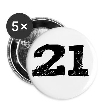 21 Number jersey - Buttons large 2.2''/56 mm (5-pack) - white - Front