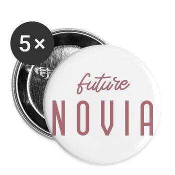 Future Novia Engagement Bridal Shower Wedding - Buttons large 2.2''/56 mm (5-pack) - white - Front