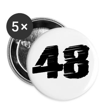 48 Number jersey - Buttons large 2.2''/56 mm (5-pack) - white - Front