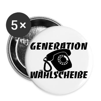 Generation Wählscheibe Festnetz Telefon - Buttons groß 56 mm (5er Pack) - Weiß - Vorne