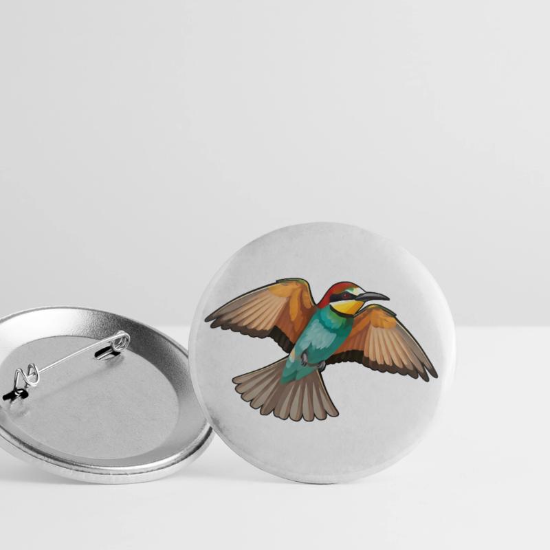 Bee-eater Merops Apiaster Buttons large 2.2''/56 mm (5-pack)