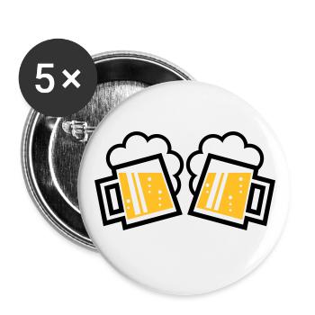 2 bavarois originaux ensemble (2) - Lot de 5 grands badges (56 mm) - blanc - Devant