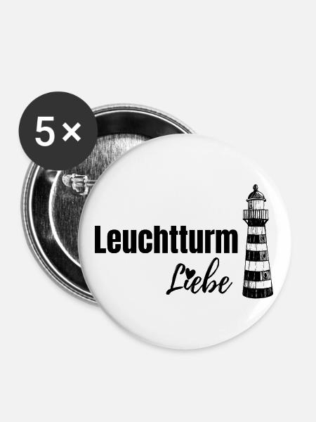 Lighthouse Love - Buttons large 2.2''/56 mm (5-pack) - white