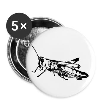Grasshopper - Buttons large 2.2''/56 mm (5-pack) - white - Front