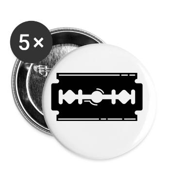 Razor Blade Icon Icon - Buttons large 2.2''/56 mm (5-pack) - white - Front