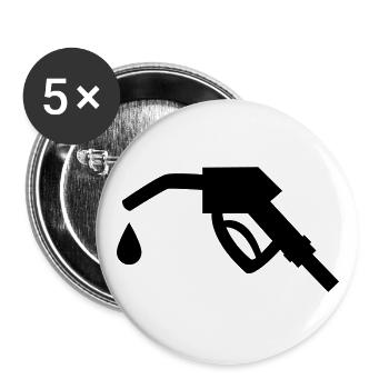 Zapfpistole - Buttons groß 56 mm (5er Pack) - Weiß - Vorne