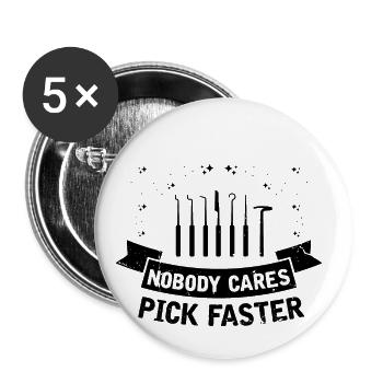 Lockpicking Expert Unlocking Service Lock Design - Buttons large 2.2''/56 mm (5-pack) - white - Front